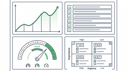 SEO Analyse Dashboard zeigt Rankings Indexierung und Maßnahmen-Priorisierung