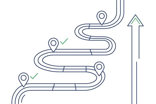 SEO Roadmap mit Meilensteinen für Themencluster Technik Content Autorität