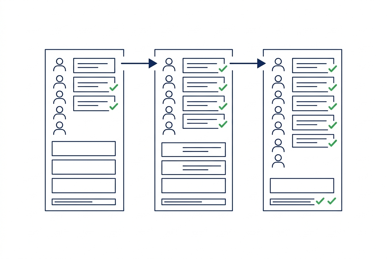 CRM-Pipeline mit Aufgaben und Kundendaten für kleine Unternehmen