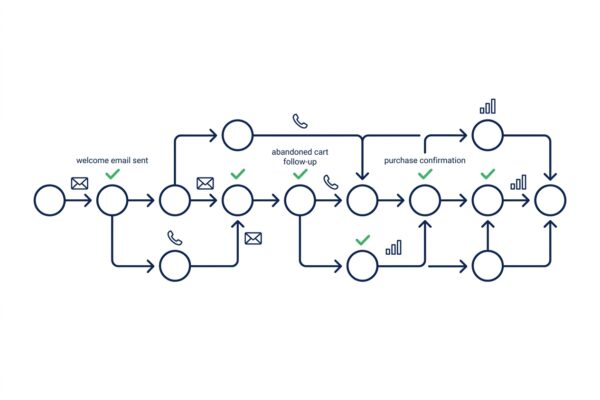 Customer Journey mit automatisierten Kampagnen-Triggern und CRM-Datenpunkten
