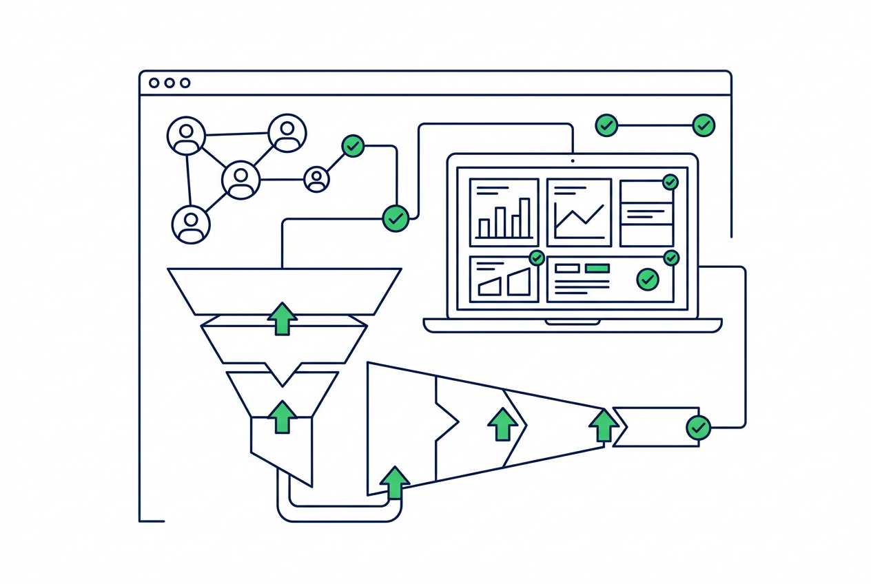 CRM-Dashboard mit Automatisierung für Marketing ohne Agentur