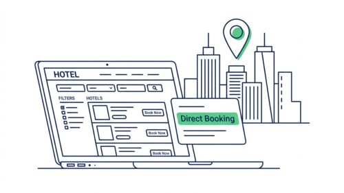 Hotel-Website und Standort-Pin für mehr Direktbuchungen bei Hotel SEO
