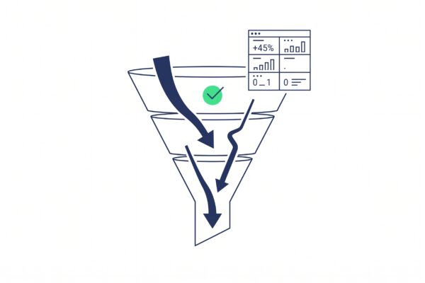 Marketing-Funnel mit Kanalpriorisierung Budgetverteilung und KPI-Tracking
