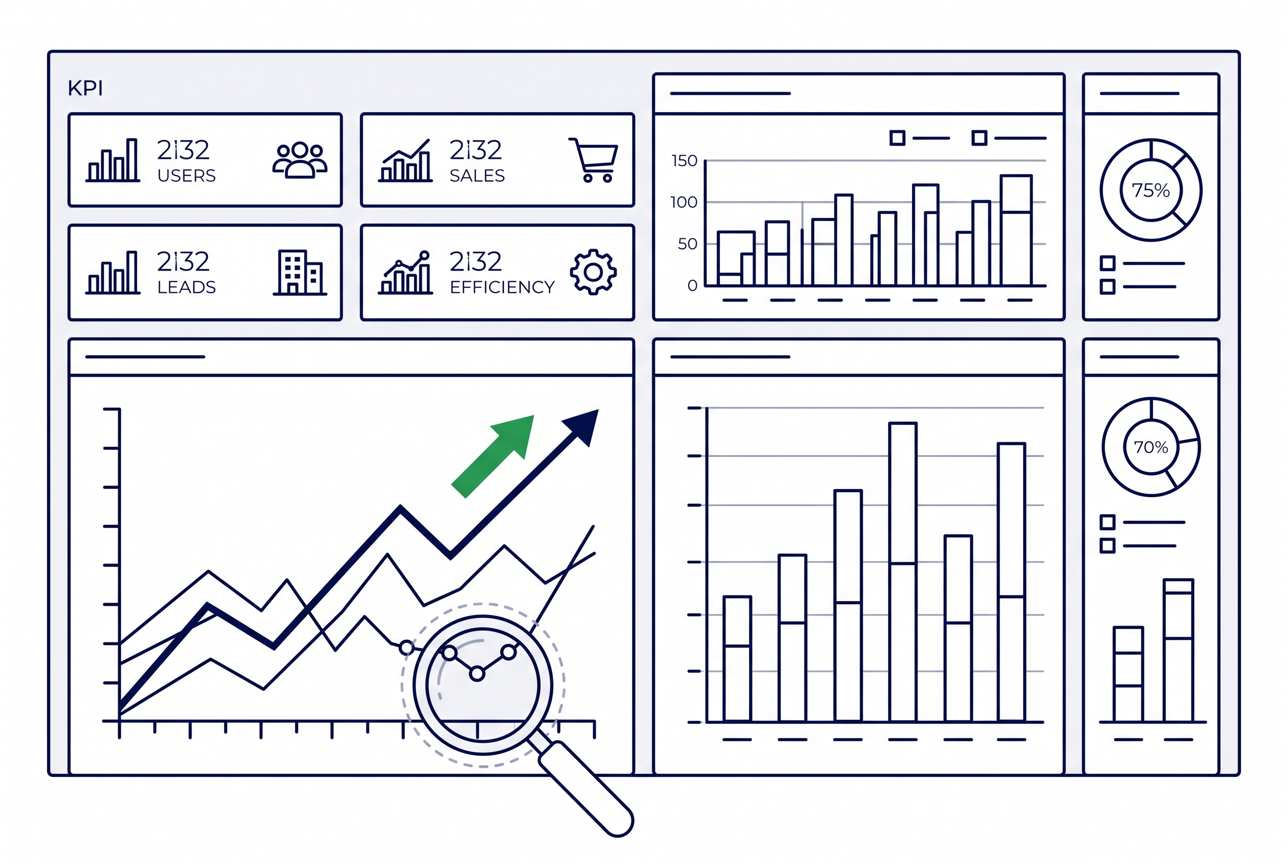 SEO-Analyse Dashboard zeigt Metriken für Agentur-Zusammenarbeit