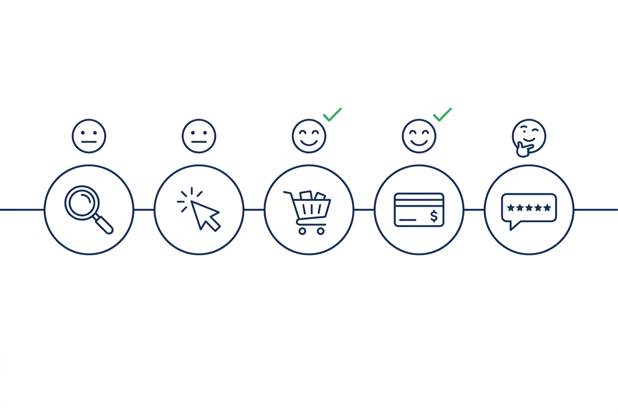 Customer Journey Analyse zeigt Touchpoints Emotionen und Hürden